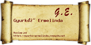 Gyurkó Ermelinda névjegykártya